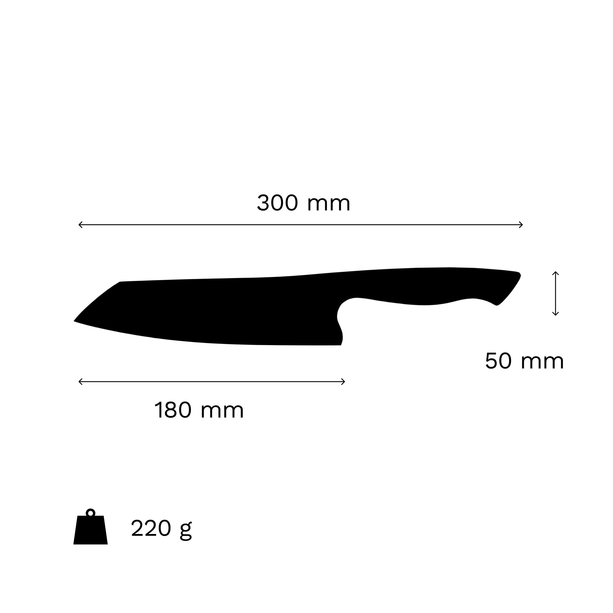 Iconic Tools Küchenmesser Durabilis Klein – Langlebiges Messer mit handgefertigtem Lederschutz und rutschfestem Griff